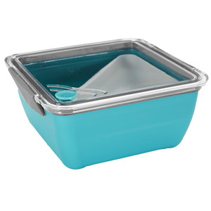 Lunch Box Divided with Fork 2.6l, light blue