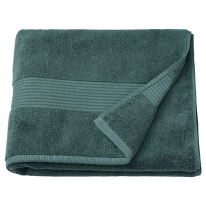 FREDRIKSJÖN Bath towel, grey-turquoise, 70x140 cm