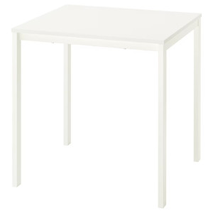 VIHALS Table, white/white, 74x74 cm