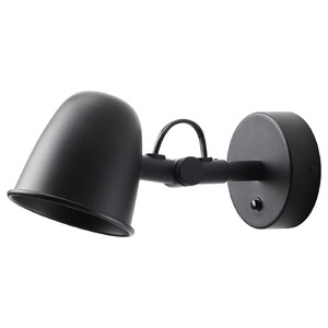 SKURUP Wall lamp, wired-in installation, black