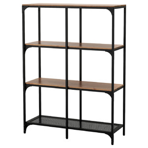 FJÄLLBO Shelf unit, black, 100x136 cm