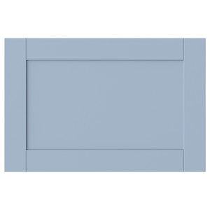 SANNIDAL Door with hinges, blue, 60x40 cm