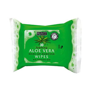 Beauty Formulas Make-up Remover Wipes Aloe Vera Vegan 30-pack