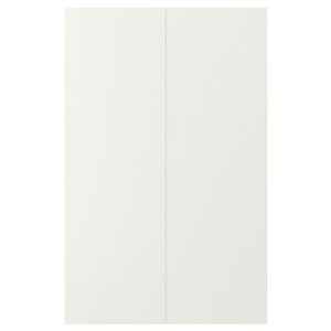 VEDDINGE 2-p door f corner base cabinet set, white, 25x80 cm