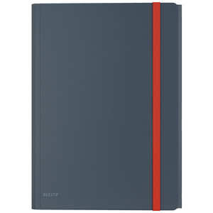 Esselte Document File Folder with Elastic Band & Pocket Leitz Cosy PP, grey