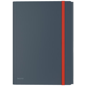 Esselte Document File Folder with Elastic Band & Pocket Leitz Cosy PP, grey