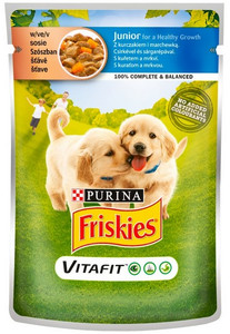 Friskies Dog Junior Wet Food Chicken and Carrot in Jelly 100g
