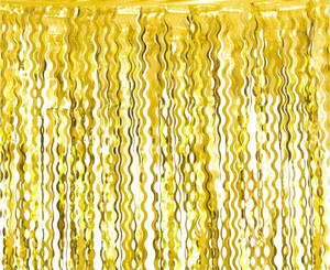 Fringe Deco Door Curtain 100x200cm, metallic gold