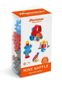 Marioinex Mini Waffle Blocks Set Constructor Medium Blue 70pcs 3+