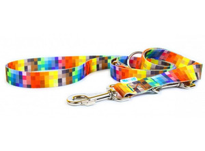 Matteo Adjustable Dog Leash 30mm, pixels