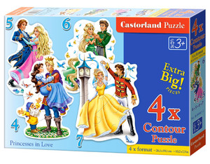 Castorland Children's Puzzle Princesses in Love 4x 3+