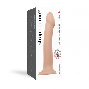 Strap-on-me Silicone Bendable Dildo Double Density Vanilla L