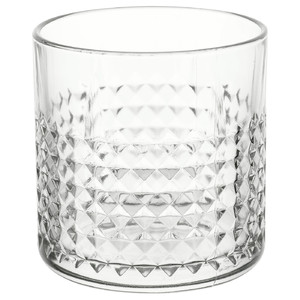 FRASERA Whiskey glass, clear glass, patterned, 30 cl