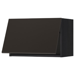 METOD Wall cabinet horizontal, black/Kungsbacka anthracite, 60x40 cm