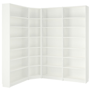 BILLY Bookcase, white, 215/135x28x237 cm