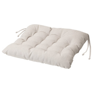VIPPÄRT Chair cushion, beige, 38x38x6.5 cm