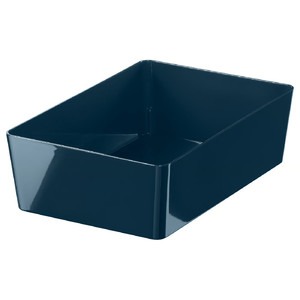 KUGGIS Box, black-blue, 18x26x8 cm