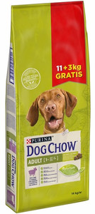 Purina Dog Chow Adult Lamb Dry Dog Food 14kg (11+3kg)