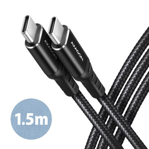 AXAGON USB Cable BUCM-CM15AB cable PD 60 W USB-C USB-C, 1.5m