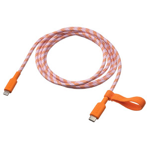 LILLHULT USB-C to lightning, orange/pink, 1.5 m