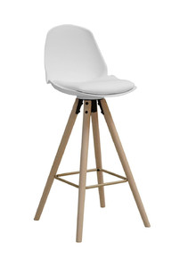 Bar Stool Oslo, wood/white