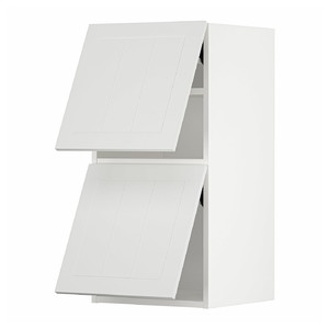 METOD Wall cabinet horizontal w 2 doors, white/Stensund white, 40x80 cm