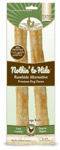 Nothin' to Hide Large Rolls Dog Chew 10" Large Roll Chicken 2pcs/180g