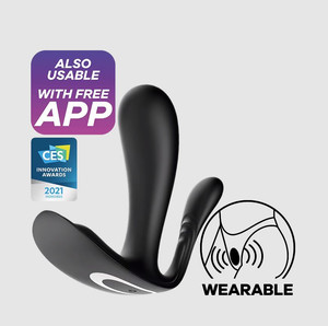 Satisfyer Vibrator Top Secret+ Connect App Black