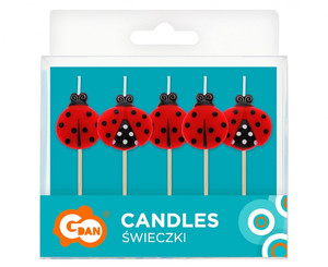 Candles Pickers Set of 5pcs Ladybug