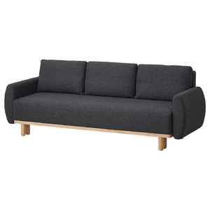 GRUNNARP 3-seat sofa-bed, Gunnared dark grey