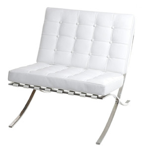 Chair BA1, leather, white