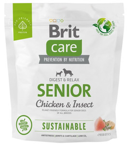 Brit Care Sustainable Senior Chicken & Insect Dry Dog Food 1kg