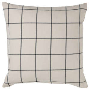 SPIKKLUBBA Cushion cover, off-white/black, 50x50 cm