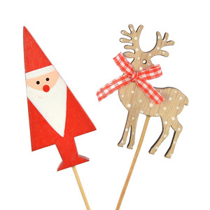 Christmas Decoration Reindeer/Santa, 1pc, assorted