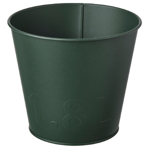ÅKERBÄR Plant pot, in/outdoor/dark green, 15 cm