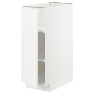 METOD Base cabinet with shelves, white/Veddinge white, 30x60 cm