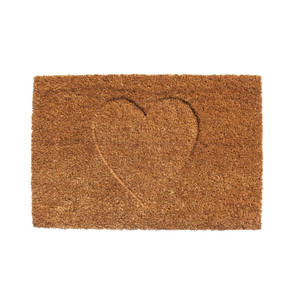 Door Mat Colours Heart 40x60cm, natural