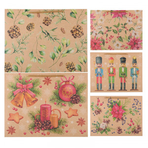Decorative Christmas Gift Bags, Eco-Friendly, 30x23 cm, Pack of 10