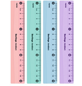 Ruler Instinct 15cm 1pc, assorted colours