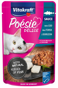 Vitakraft Poesie Deli Sauce Wet Cat Food with Cod 85g