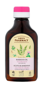 Green Pharmacy Burdock Oil with Horsetail Against Hair Loss 99% Natural Vegan 100ml