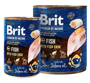 Brit Premium By Nature Fish & Fish Skin Dog Food Can 400g