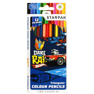 Starpak Colour Pencils 12 Colours Hot Wheels
