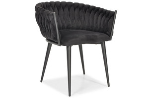 Glamour Braided Chair ROSA, black