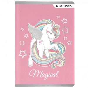 Notebook A5 16 Sheets Squared Unicorn 20-pack