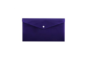 Document Envelope Pocket Wallet File with Button PP DL, purple
