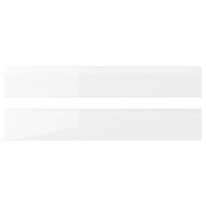 VOXTORP Drawer front, high-gloss white, 2 pack, 60x10 cm