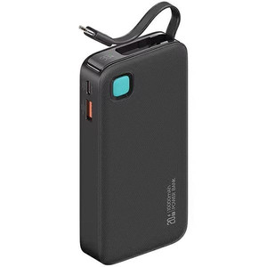 USAMS Power Bank Powerbank 10000mAh 20W Retractable USB-C Cable