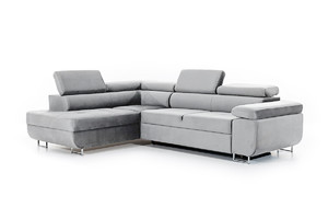 Corner Sofa-Bed Left Annabelle Monolith 84, grey