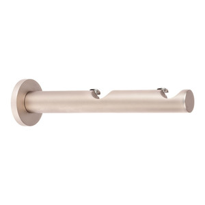 Double Curtain Pole Bracket Colours 19 mm, straight, matt chrome